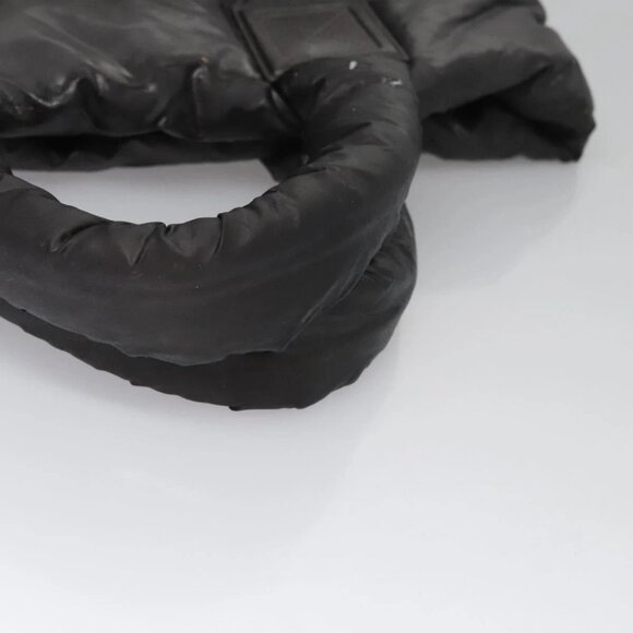 CHANEL Cococoon Hand Bag Nylon Black Silver CC - Picture 6 of 16